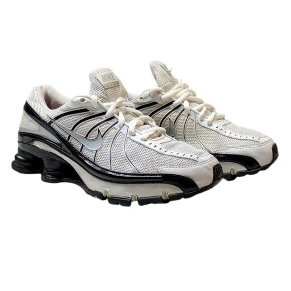 Nike Womens Shox Shoes 2008 Shox Turbo VII White Metallic Silver Size 8 - Picture 1 of 7